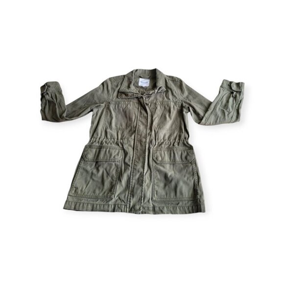 Madewell Army Olive Duck Cloth Hooded Raincoat Jacket XXS NWT - Picture 3 of 12